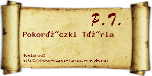 Pokoráczki Tíria névjegykártya